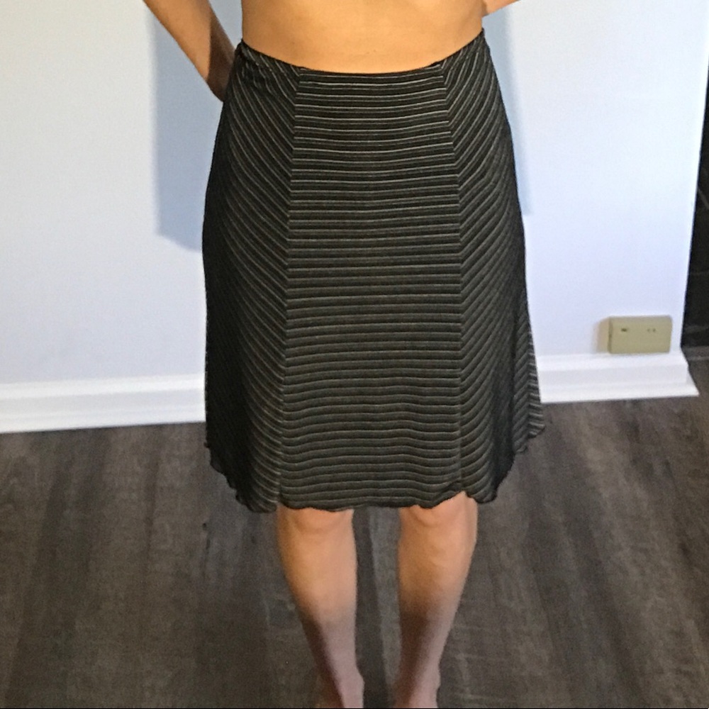 Vintage 90s high waisted striped midi skirt size M